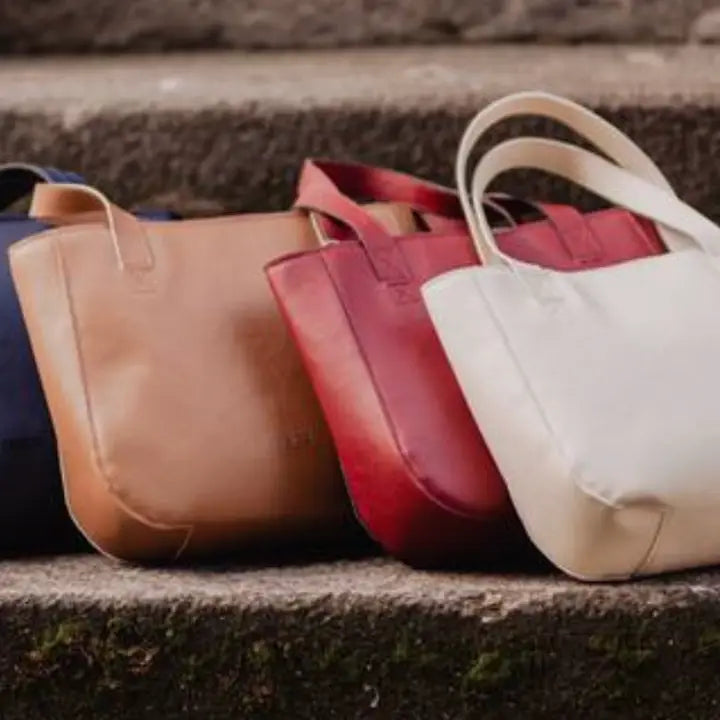 Caroline Apple Leather Tote Bag