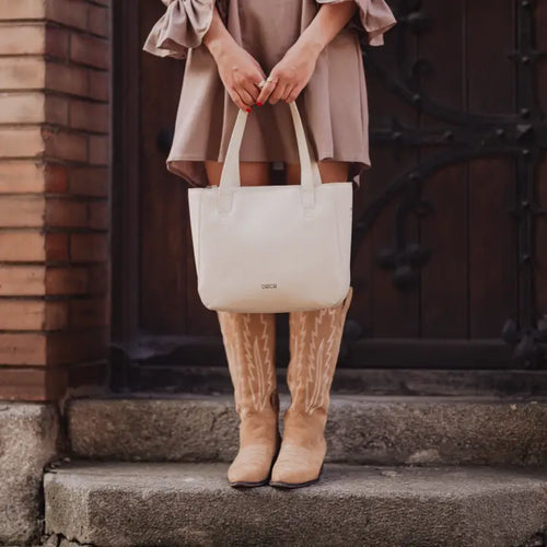 Caroline Apple Leather Tote Bag