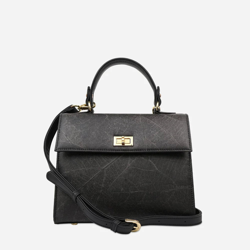 Gaia Vegan Leaf Leather Kelly Bag