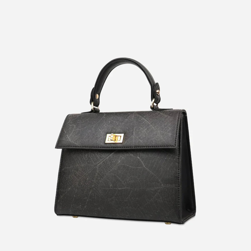 Gaia Vegan Leaf Leather Kelly Bag