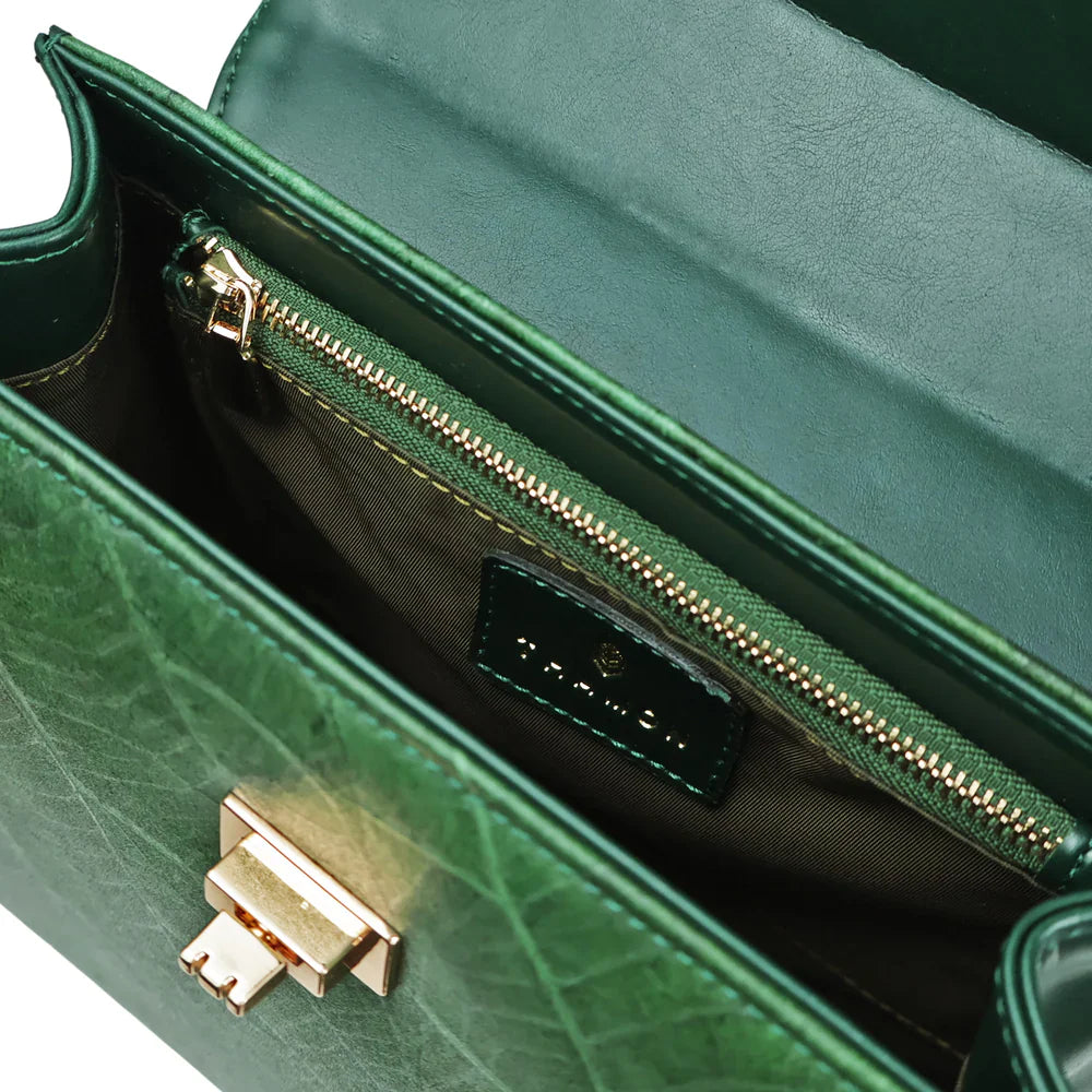 Gaia Vegan Leaf Leather Kelly Bag