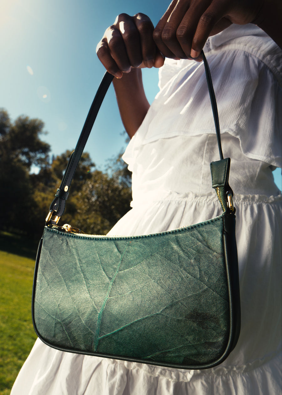 Kathleen Vegan Leaf Leather Shoulder Bag