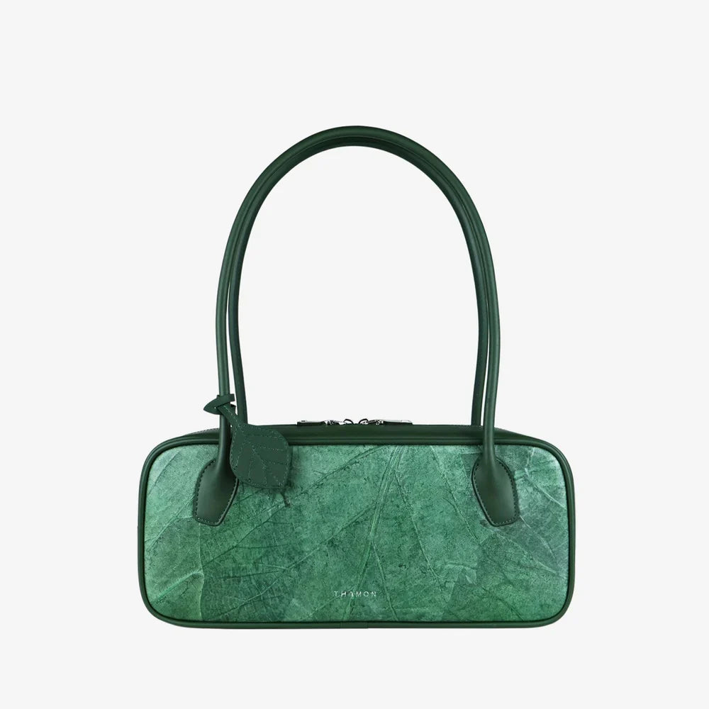 Sasha Vegan Leaf Leather Shoulder Bag