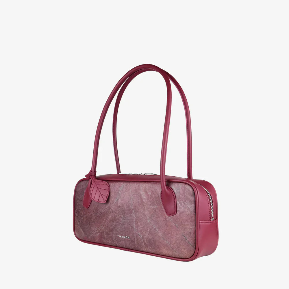 Sasha Vegan Leaf Leather Shoulder Bag