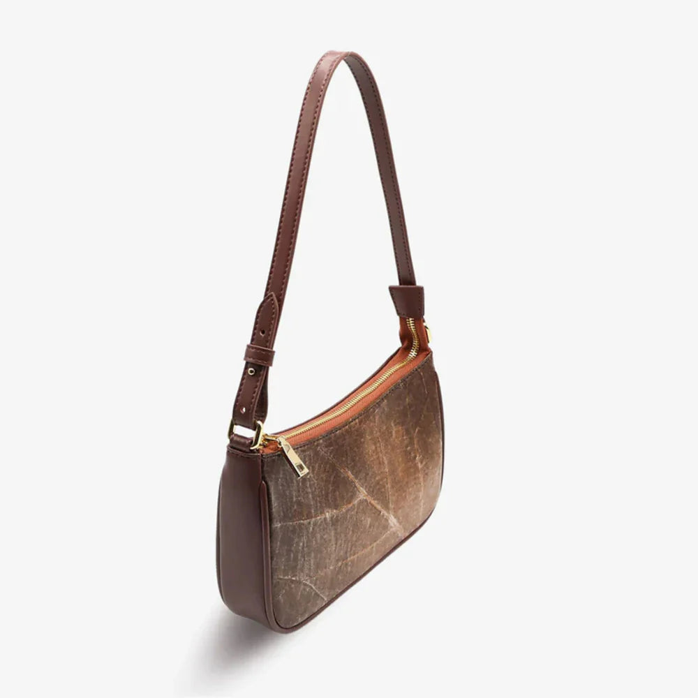 Kathleen Vegan Leaf Leather Shoulder Bag