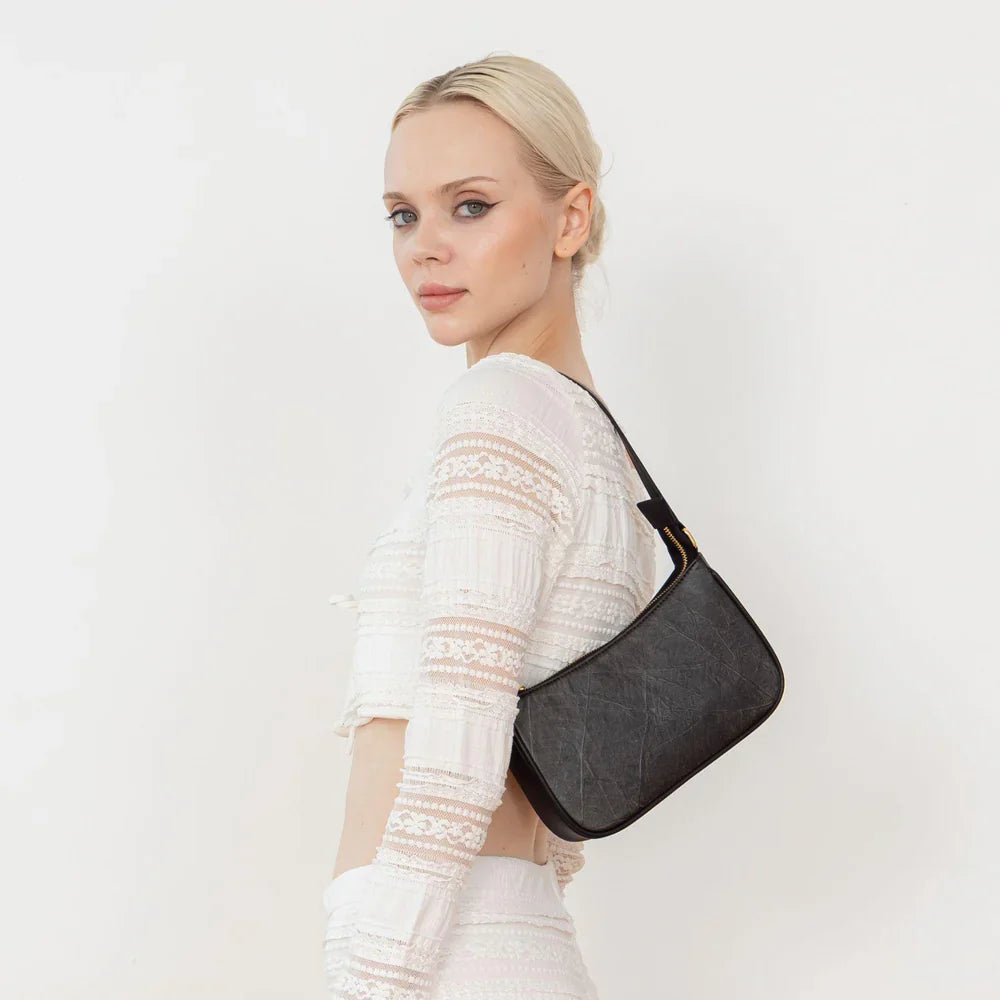 Kathleen Vegan Leaf Leather Shoulder Bag