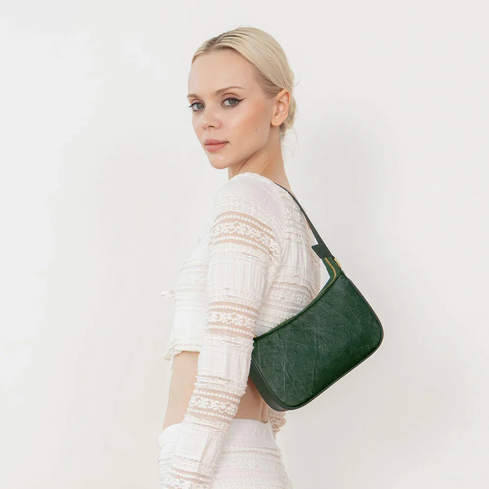 Kathleen Vegan Leaf Leather Shoulder Bag