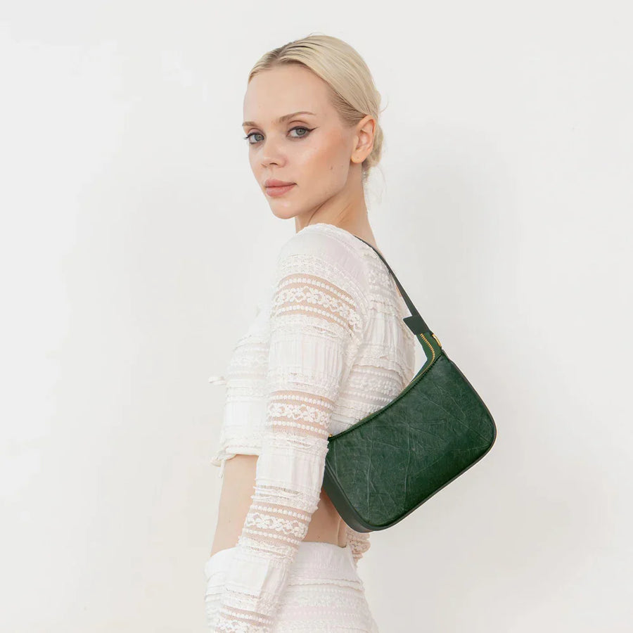 Kathleen Vegan Leaf Leather Shoulder Bag
